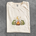 Frog Camping T-Shirt – Campfire Marshmallow Moon – Cute Outdoor Nature Tee