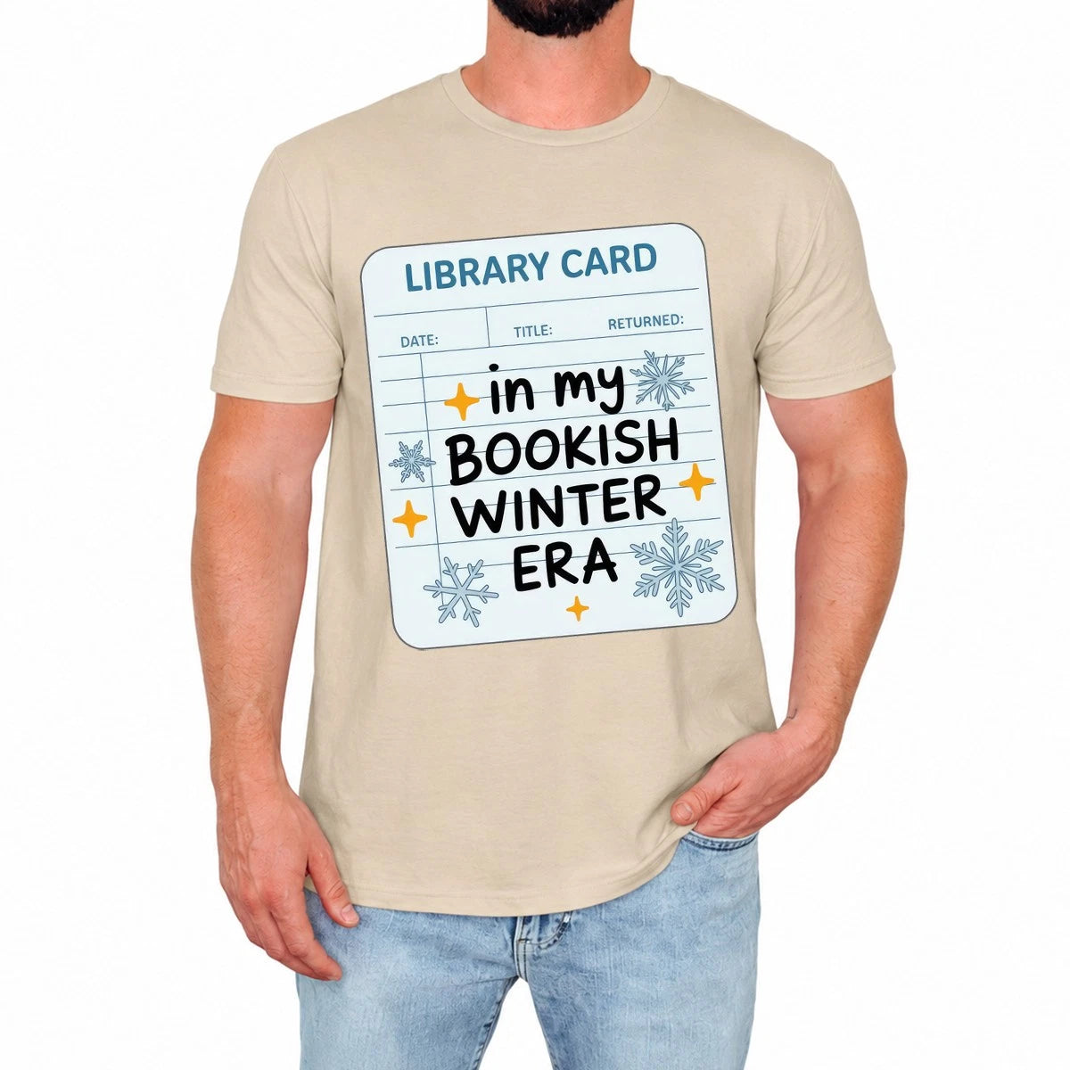 In My Bookish Winter Era Mens T-Shirt Winter Reading Funny Gift For Him
