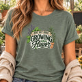 Just Out Here Growing Flavor T-Shirt: Herb Gardening Design