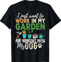 Gardening T-Shirt Dog Lover Gardener Garden Pet Gift Plants T-Shirt