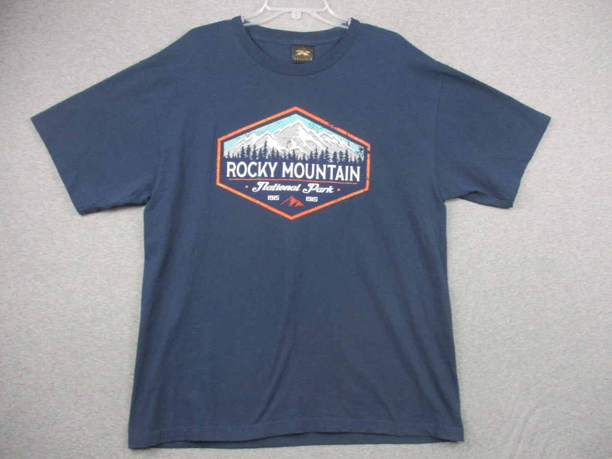 Prairie Mountain Shirt XL Blue 90s Vintage Rocky Mountain National Park