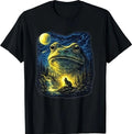 Frog Howling to Moon Frogs Howl at The Moon Parody Meme T-Shirt