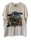 Vtg Rocky Mountain National Park T-Shirt Mens L White Eagle Cougar Nature#15