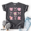 Axolotl Bow Kids Shirt Funny Axolotl Shirt Mom Mini Shirt Axolotl Lover Gift Cut