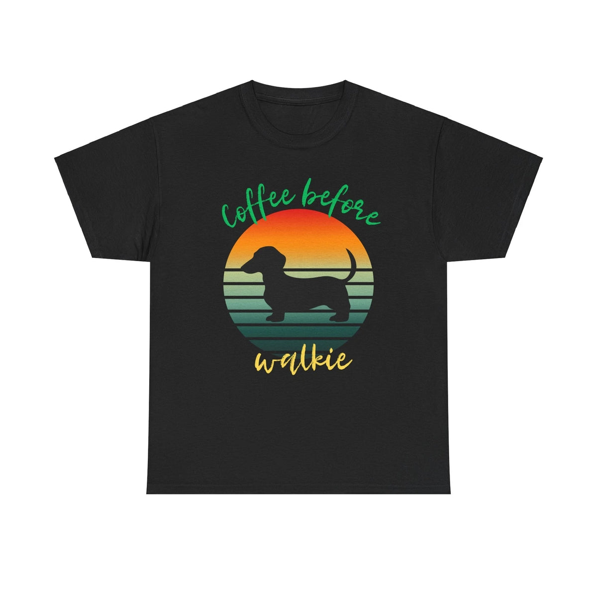 Coffee Before Walkie Funny Dog Lover Retro Design Dachshund Doxie