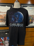 Vintage Y2K Carlsbad Caverns National Park Bat T-Shirt Black Faded Graphic  L