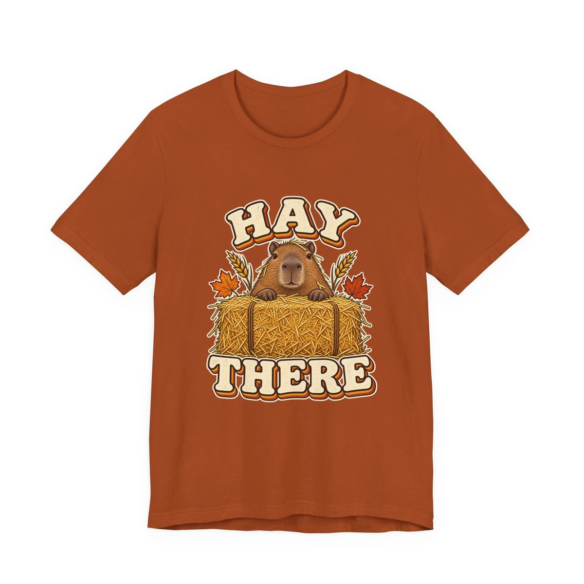 Hay There Capybara tee | Cute Fall Hay Bale Design