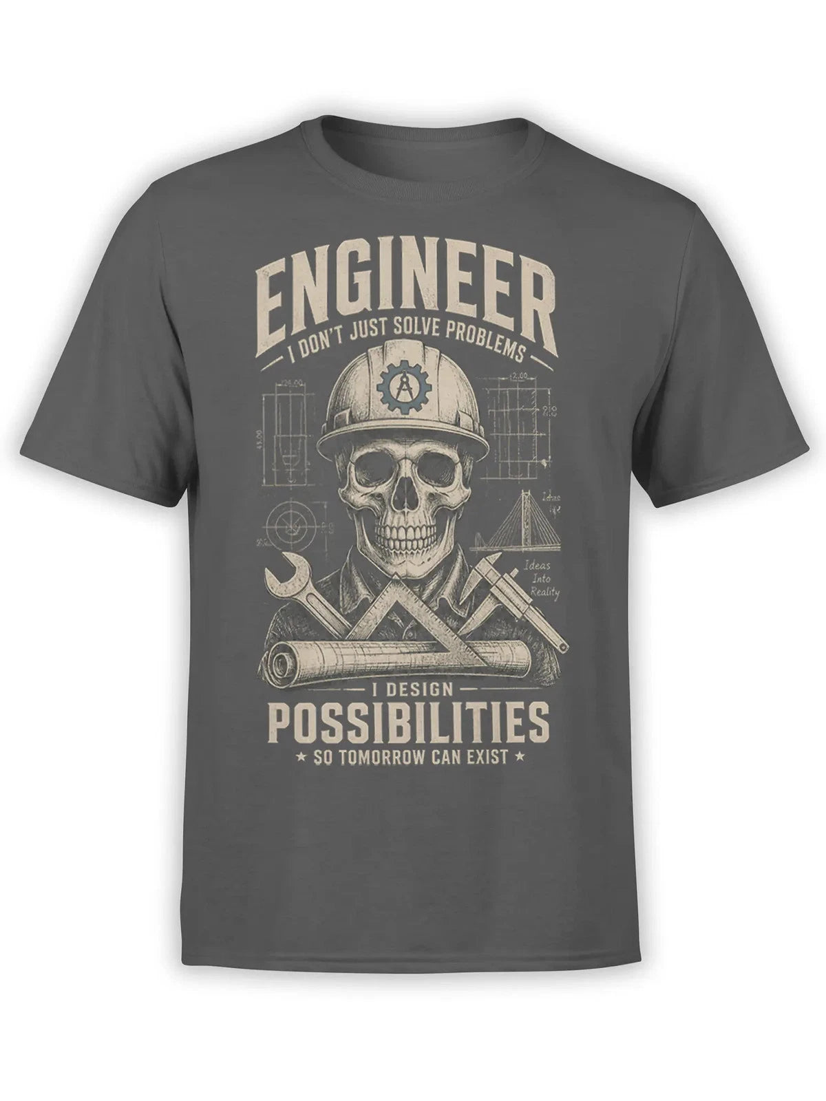 Blueprint Skull Engineer T-Shirt | Unisex