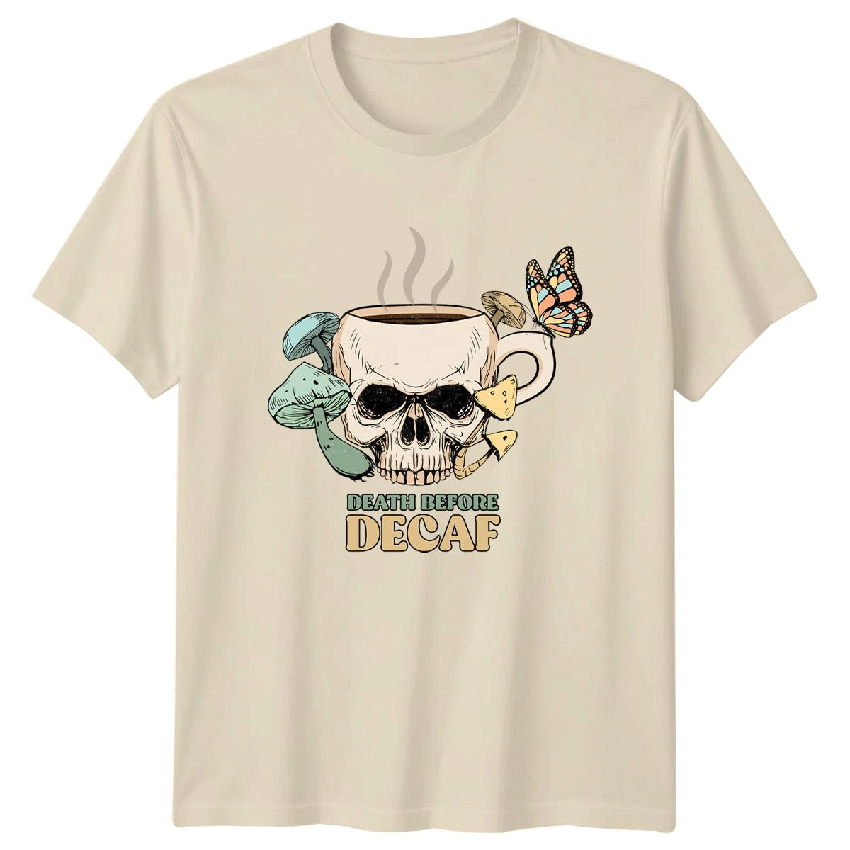 Funny Coffee Beach And Ocean Adult T-Shirt Coastal Birthday Gift