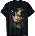 Funny T-Rex Retro Dinosaur Flying Saucer Alien Abduction T-Shirt