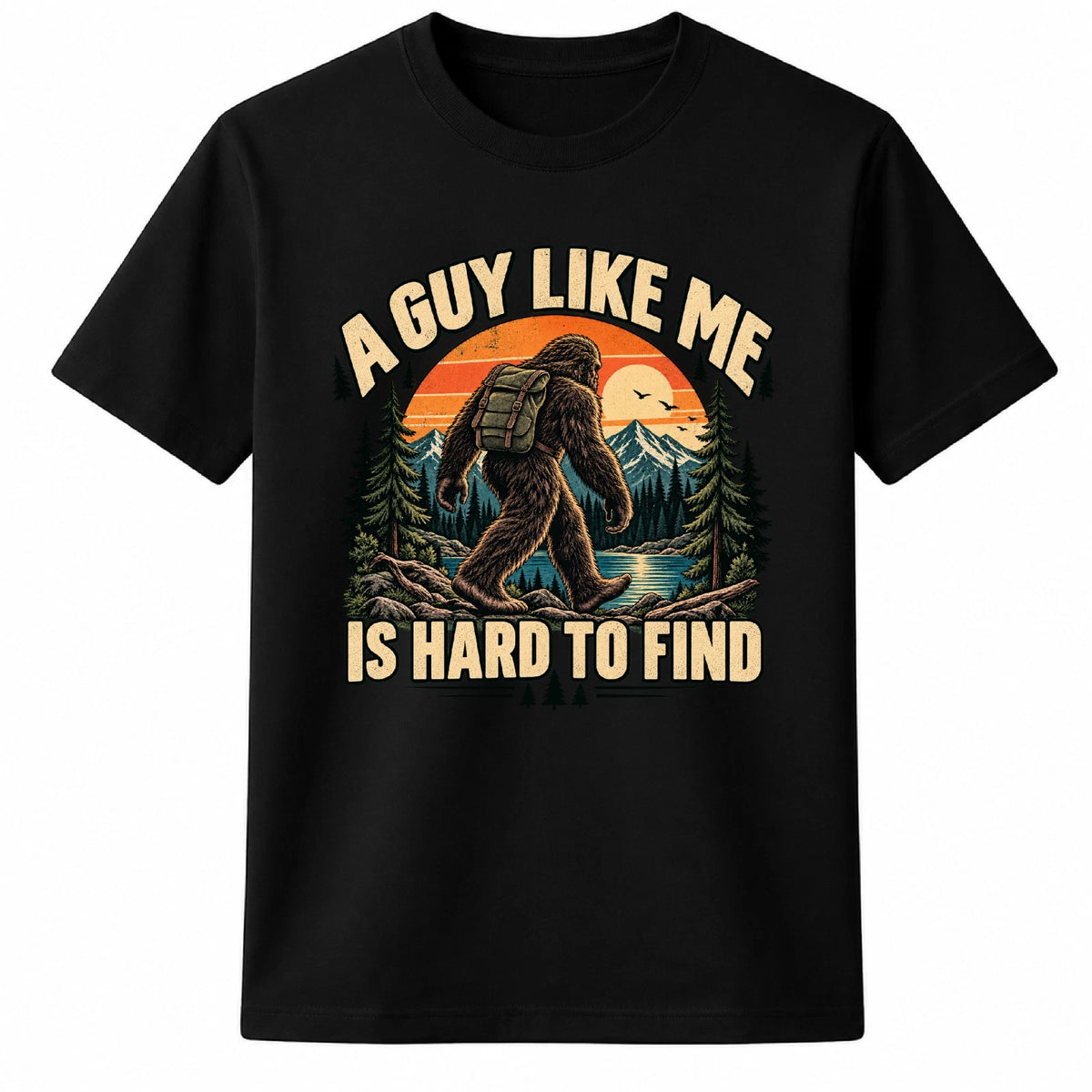 Bigfoot T Shirt Funny Sasquatch Hiking Wilderness Nature Gift