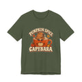 Pumpkin Spice Capybara T-Shirt | Autumn Leaves Coffee Mug Design