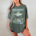 Pacific Northwest Shirt Retro Washington Oregon Oversized National Park Tee
