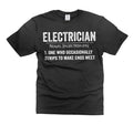 Mens Electrician Tee Electrician Definition Shirt Father's Day Electrician Shirt