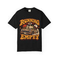 Running on Empty Shirt Funny Frog Graphic Tee Vintage Retro Road Trip Coffee