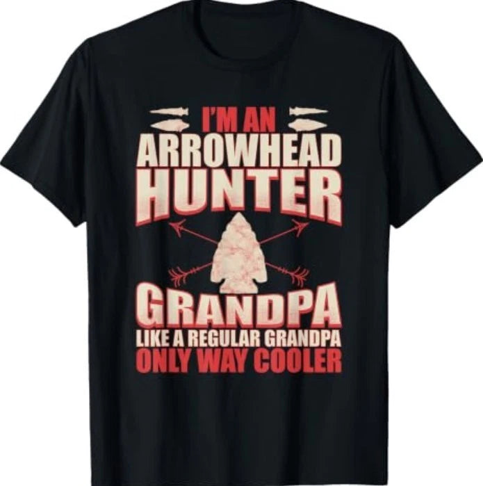 Arrowhead Hunting Funny Arrowhead Hunter Grandpa T-Shirt