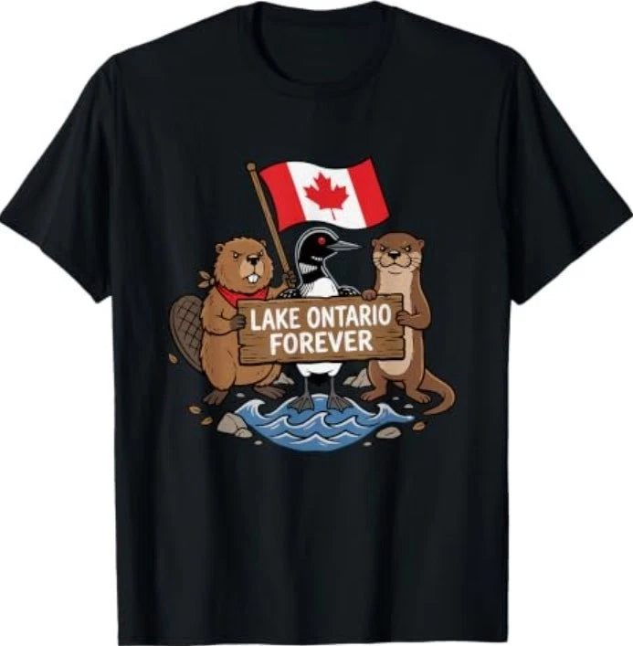 Lake Ontario Forever Beaver Otter Animals Anti Lake America T-Shirt1