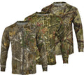 Mens Jungle Print Camouflage Army Combat  Long Sleeve T Shirt Fishing Hunt S-5XL