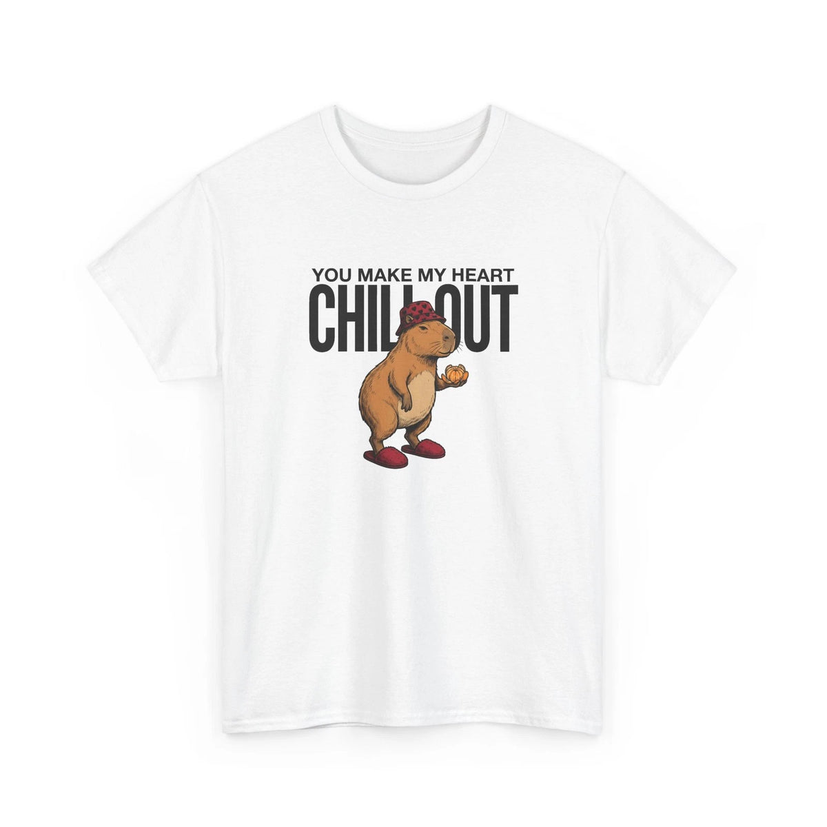 Capybara Graphic Shirt St. Valentine's Day Animal Gift Women Hand Drawn Tee