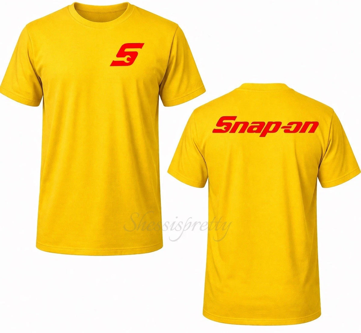 Snap-On Style Mechanic T-Shirt 100% Cotton Work Shirt Men