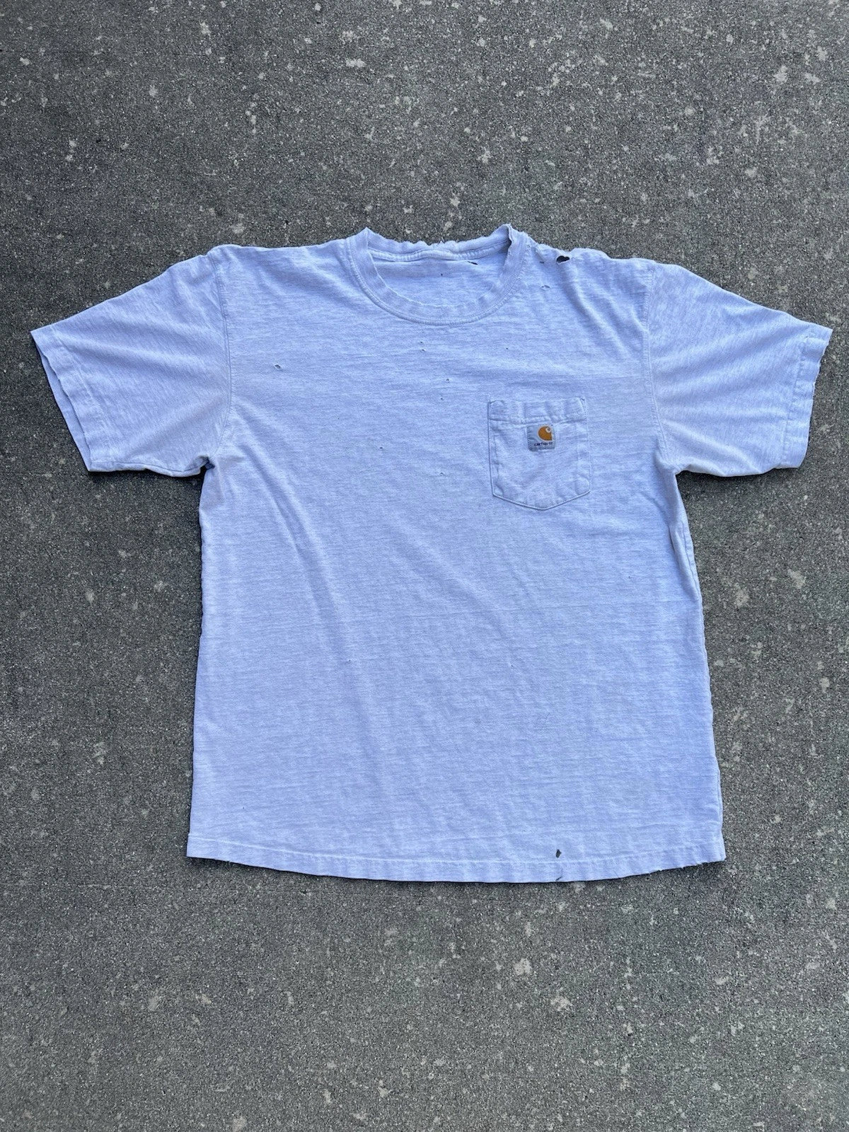 Distressed Vintage Y2K 2000s Carhartt K87 Welder’s Pocket T Shirt Gray Size L