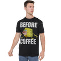Spongebob Before Coffee Meme T-Shirt S-2XL, Black