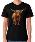 Highland Cow T-Shirt Scottish Cattle Farm Animal Unisex Tee
