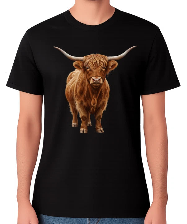 Highland Cow T-Shirt Scottish Cattle Farm Animal Unisex Tee
