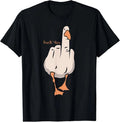 Duck You Funny Goose Middle Finger Cartoon Meme Poster