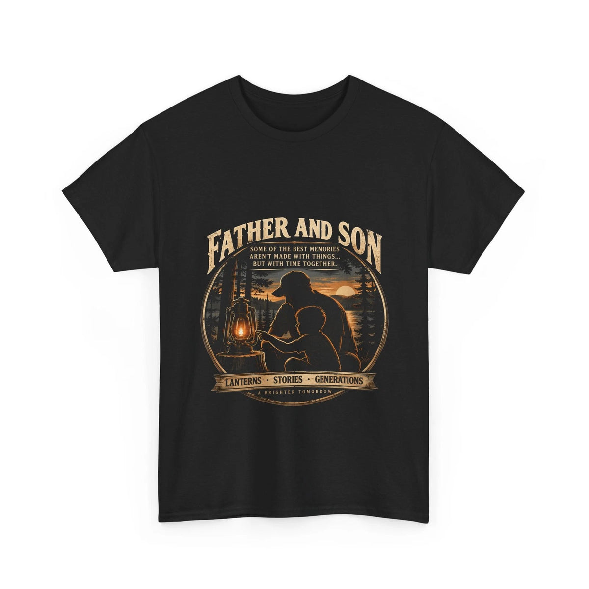Father and Son Tee – Lanterns Stories Generations Camping Shirt