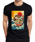 Otter Ramen Japanese Waves Noodles Bowl Anime Japan Ukiyo-e Men's T-Shirt