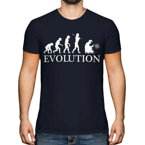 WELDER EVOLUTION MENS T-SHIRT TEE TOP GIFT WELDING EQUIPMENT