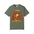 I Have Fallen and I'm Staying Here T-shirt | Frog in Leaves Fall