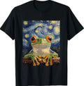 Frog Van Gogh Style Starry Night Funny Graphic T-Shirt