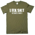 Men's Funny DIY garage T-shirt I fix things shirt fathers day mechanic shirt