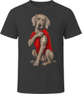 Weimaraner Dog I Love Mom Tattoo Cute Dog Dad Gift T Shirt