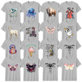 Watercolour Butterfly And Bee Wildlife Abstract Art T-Shirt Birthday Gift