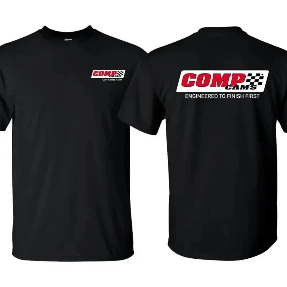 COMP Cams Top Racing T-Shirt - Premium Cotton Blend Unisex Mechanic Tee for Car