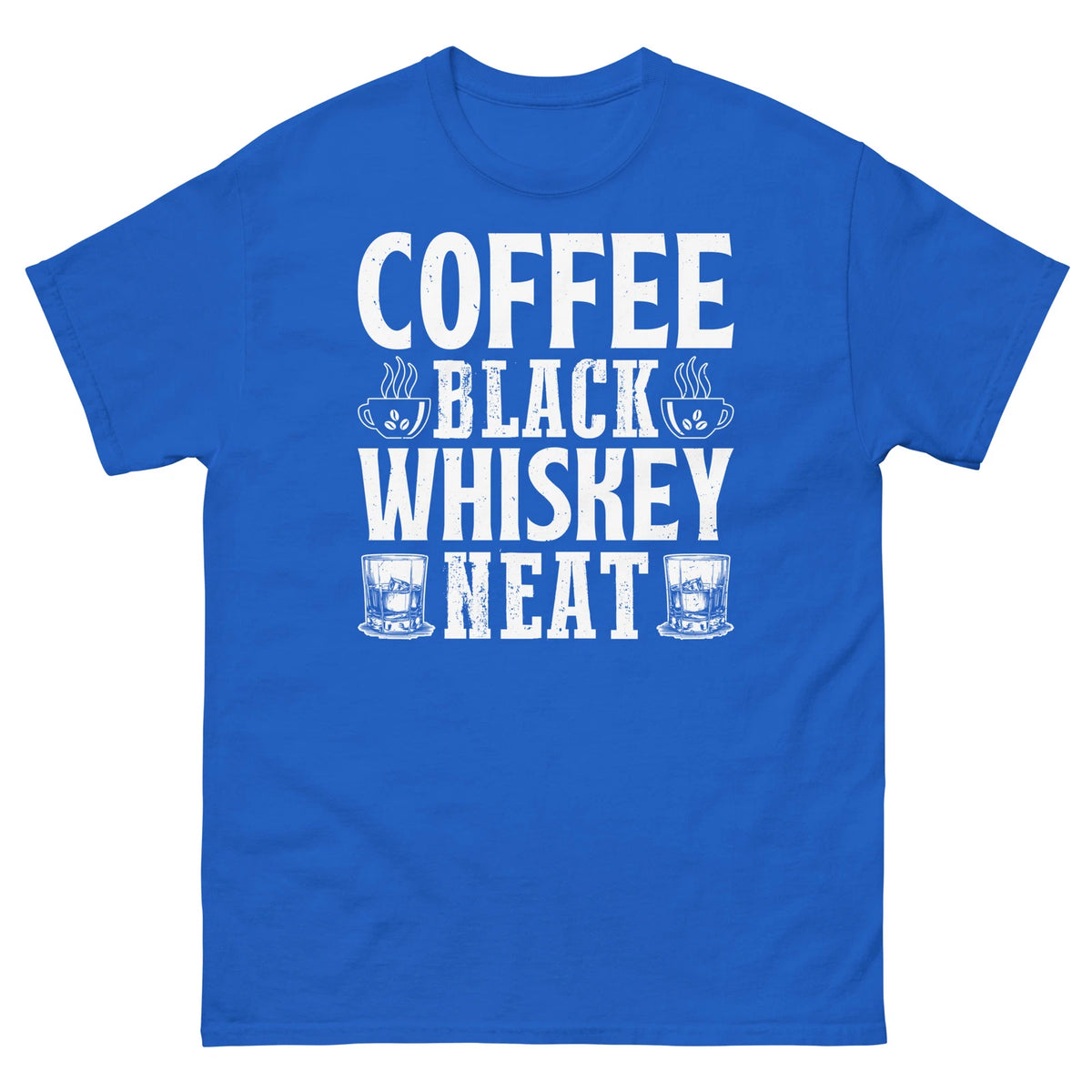 Coffee Black Whiskey Neat CaffeineBourbon Scotch Barista Unisex Classic Tee