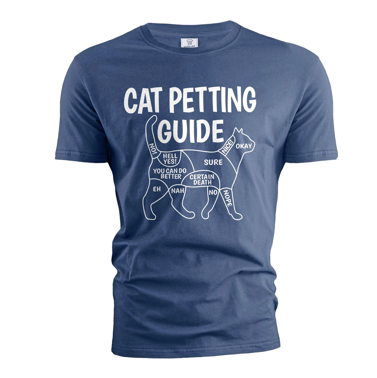 Funny cat petting guide T-shirt cat owner gifts cat mom cat dad funny shirts