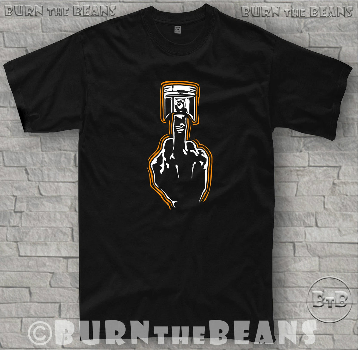 Piston t-shirt tuning Middle finger funny jdm turbo Engineer mechanic tshirt