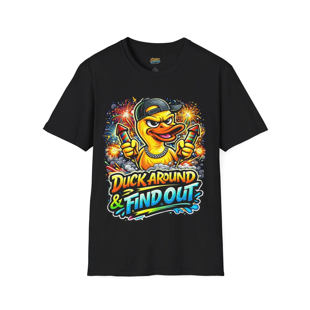 Duck Around & Find Out T-Shirt | Firework Rubber Duck Graphic