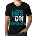Men's Graphic T-Shirt V Neck Let's Go Librarians Eco-Friendly Limited Edition