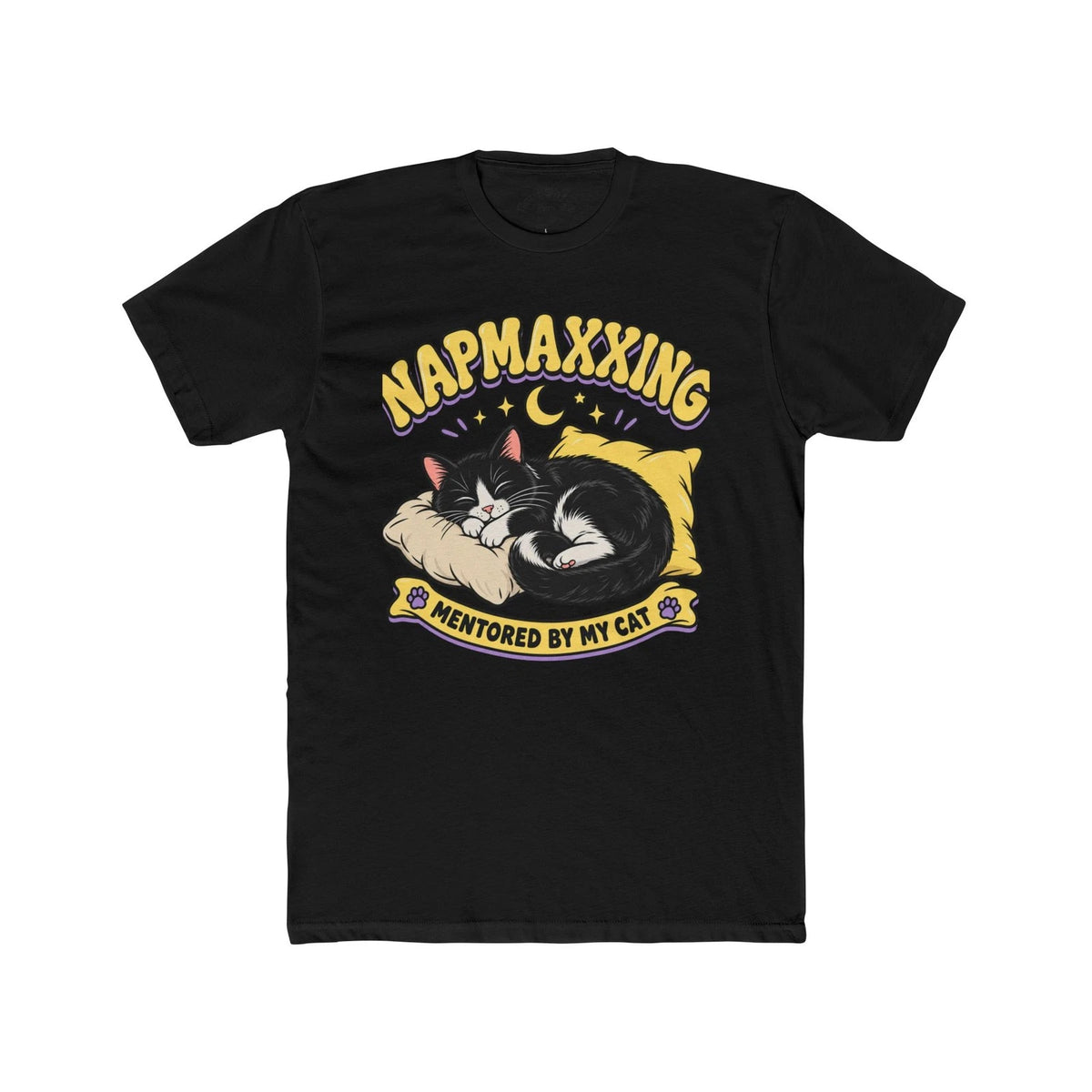 Napmaxxing Mentored by My Cat T-Shirt Funny Cat Lover Gift Unisex Tee