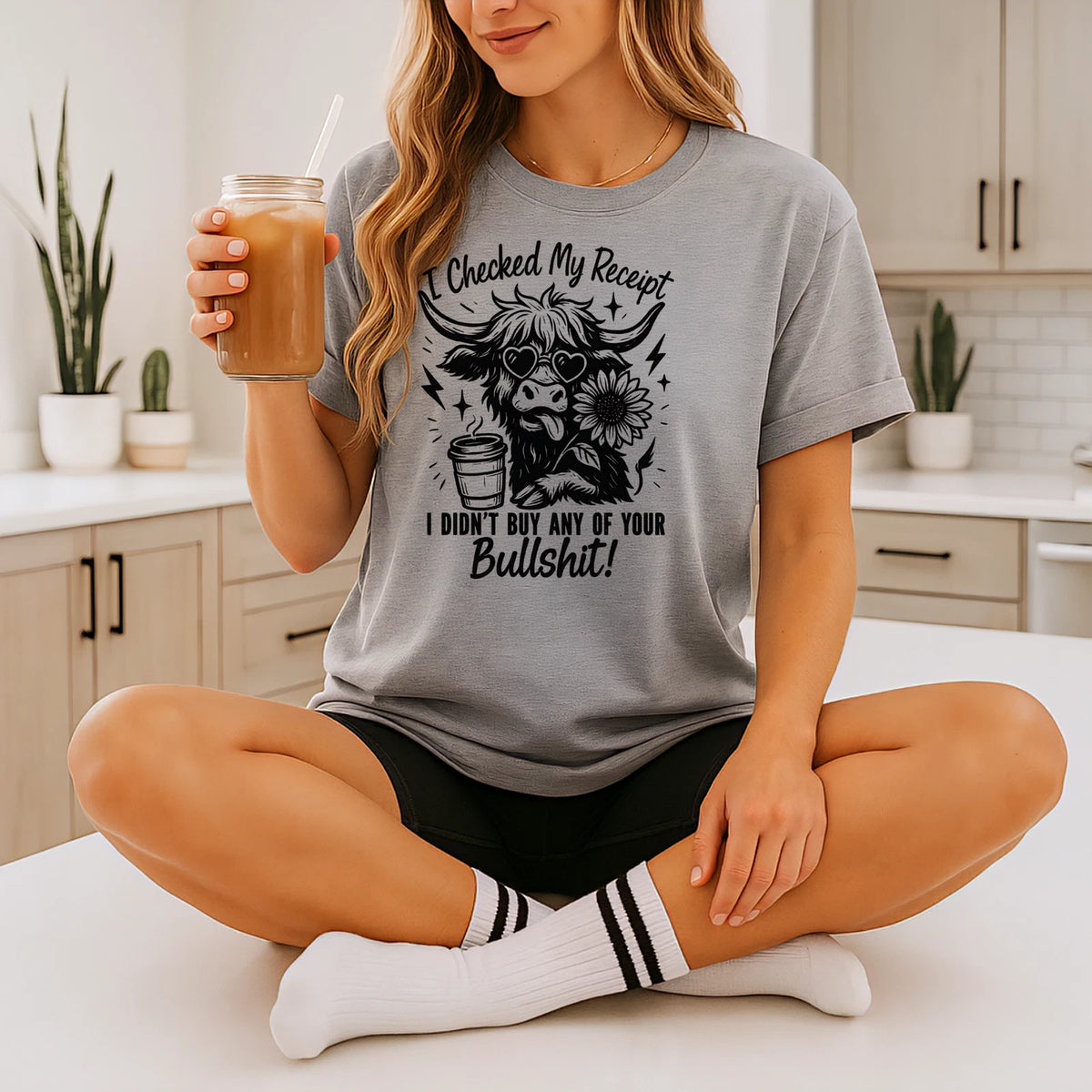 Cute Highland Cow Funny Quote T-shirt | Cute Cow Tee