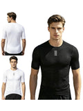 Mens Undershirt Running Tank Football Vest Short Sleeve T-Shirts Shapewear Gym