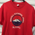 Vintage Denali National Park Alaska Souvenir T Shirt L 70s 80s Mt. McKinley Hike