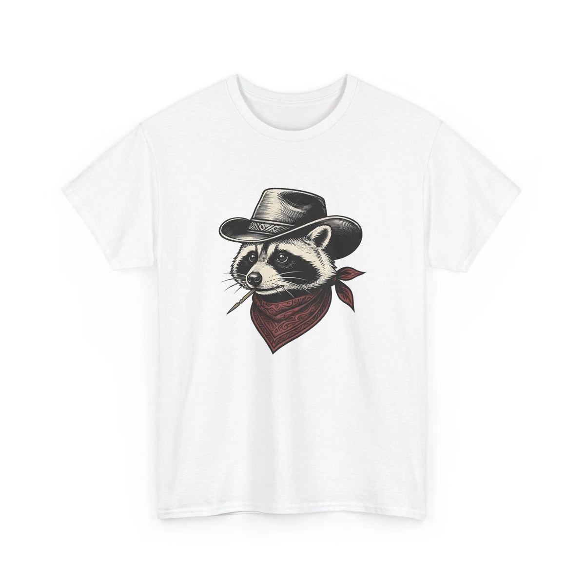 Raccoon Cowboy Shirt Animal Country Gift Women Retro Tee Trash Panda T-Shirt