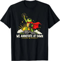 We Annotate At Dawn Frog Turtle English Teacher Back to T-Shirt