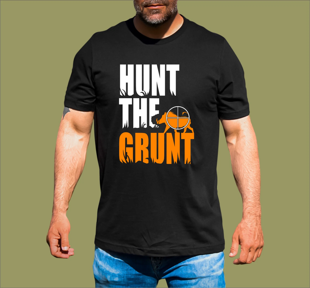 HUNT THE GRUNT PIG HUNTING T-SHIRT